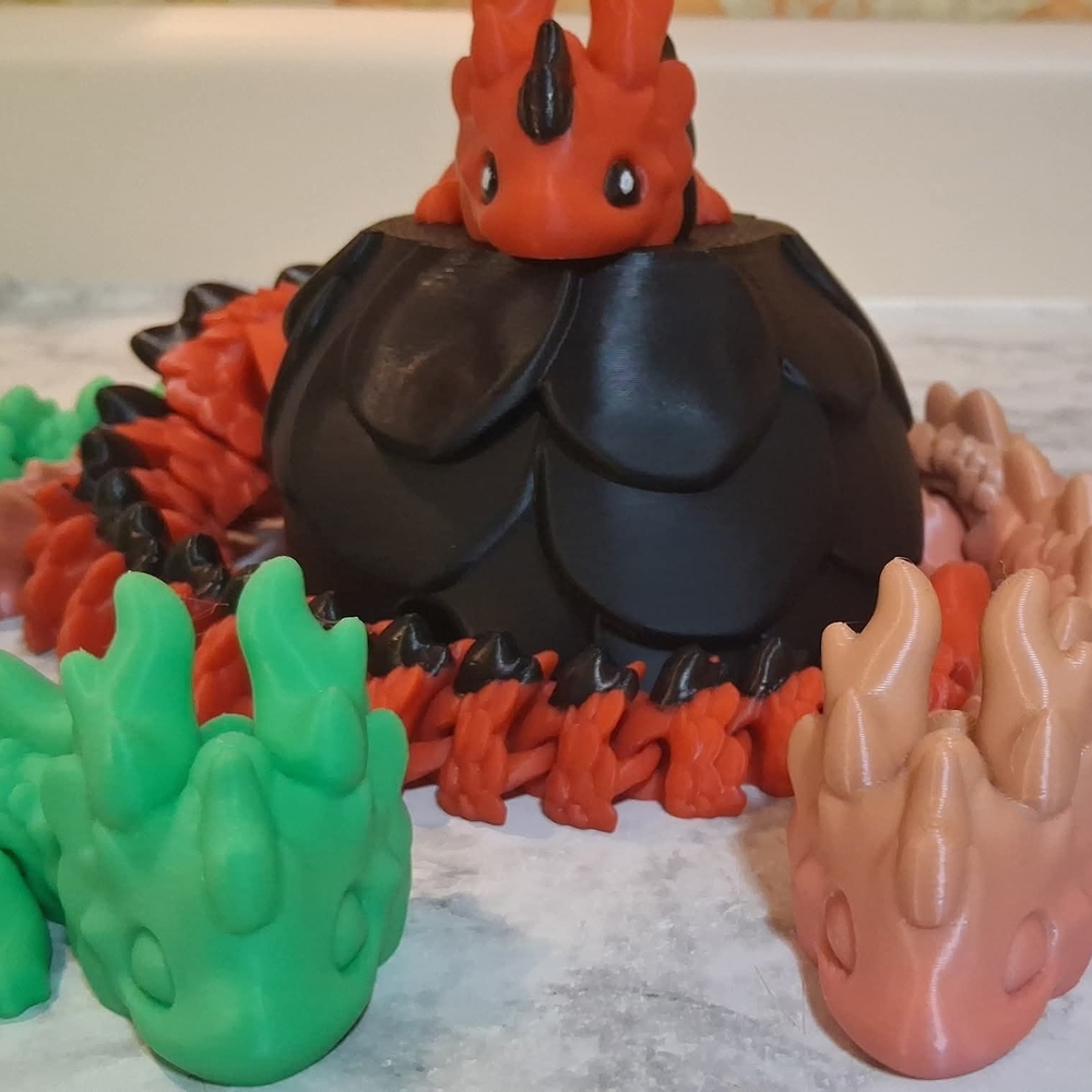 Colorful Dragon Figurine Set